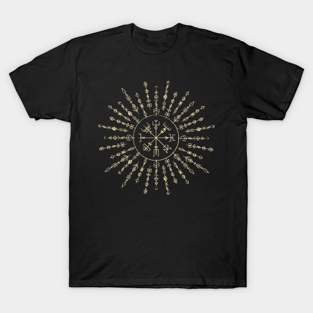 Dark Runic Symbols T-Shirt by Lamink